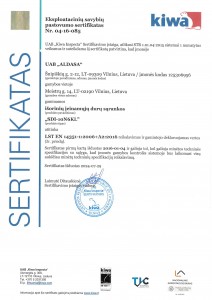 4-1 Ser 04-16-085 ALDASA durys SDI-10N6KL išorės (EN 14351-1) LT 2024