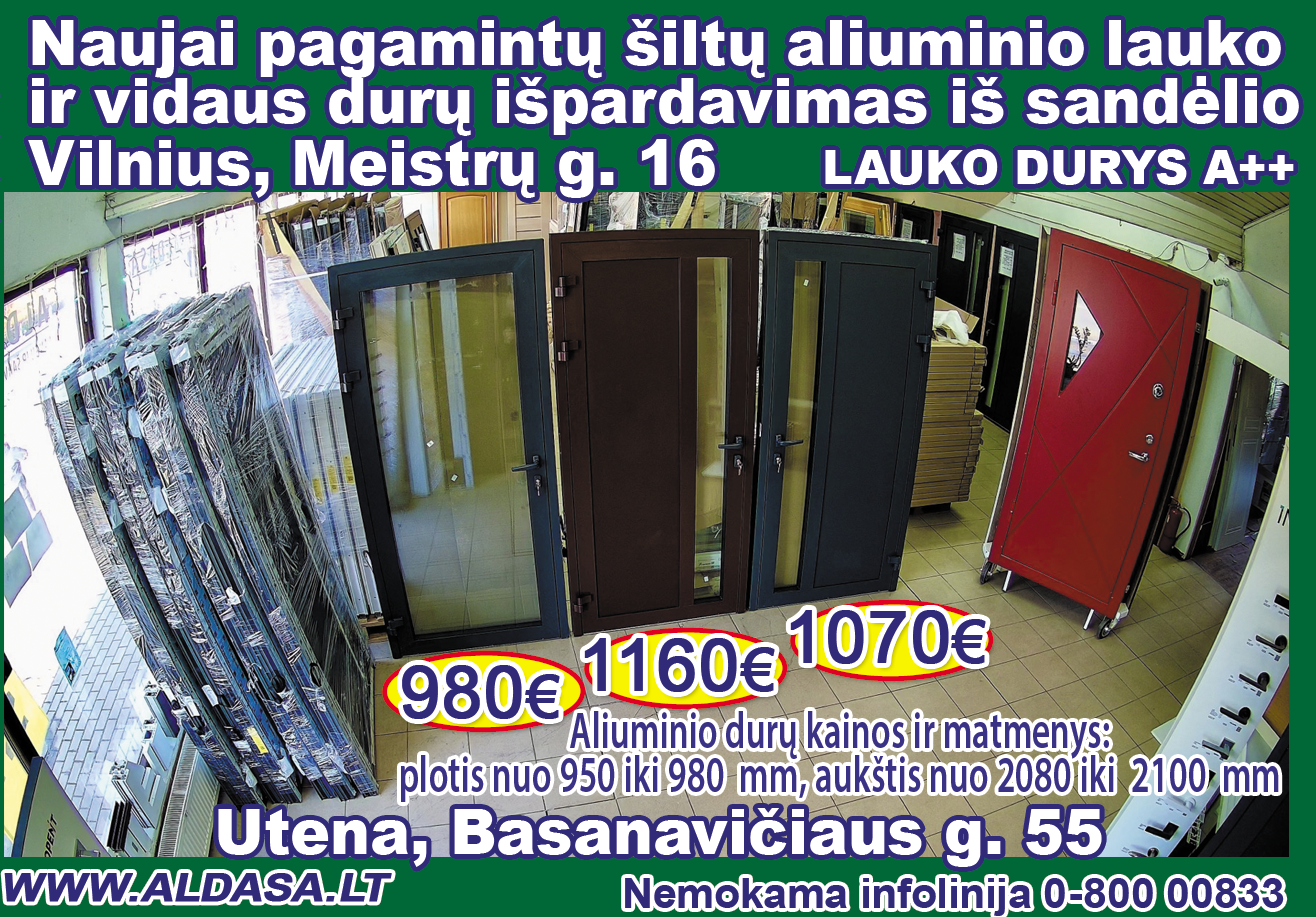 aliuminio-duru-ispardavimas